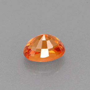 0.78克拉天然橙色锰铝榴石，椭圆形切割，5.6×4.3毫米，VVS-VS