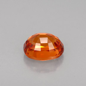 1.43克拉天然橙色锰铝榴石，椭圆形切割，6.7×5.5毫米，VVS-VS