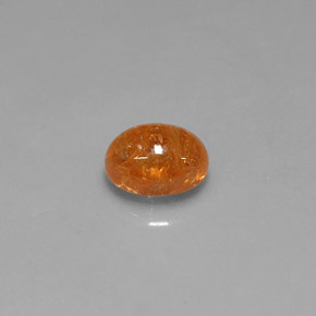 2.45克拉天然橙色锰铝榴石，透明，8×6毫米，透明/半透明