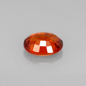 1.29克拉天然橙色锰铝榴石，椭圆形切割，7.2×5.8毫米，VVS-VS