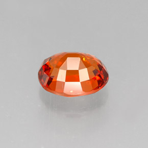 1.31克拉天然橙色锰铝榴石，椭圆形切割，6.7×5.5毫米，VVS-VS