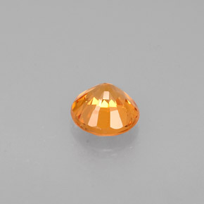 0.63克拉天然橙色锰铝榴石，圆形切割，4.90毫米，VS-SI