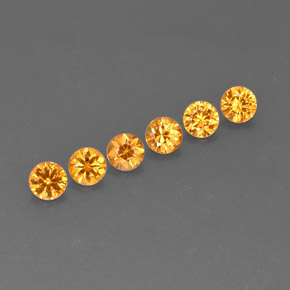 克拉天然锰铝榴石纱，圆形切割，VVS-VS