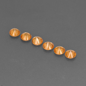 克拉天然锰铝榴石纱，圆形切割，VVS-VS