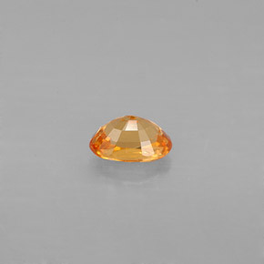 0.71克拉天然橙色锰铝榴石，椭圆形切割，5.9×4.1毫米，VS
