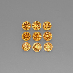 克拉天然锰铝榴石纱，圆形切割，VS