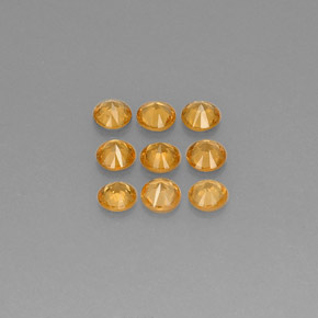 克拉天然锰铝榴石纱，圆形切割，VS