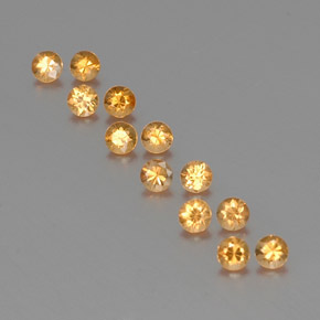 克拉天然锰铝榴石纱，圆形切割，VVS-VS