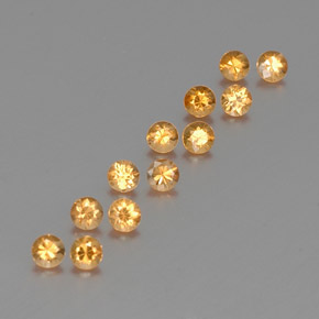 克拉天然锰铝榴石纱，圆形切割，VVS-VS