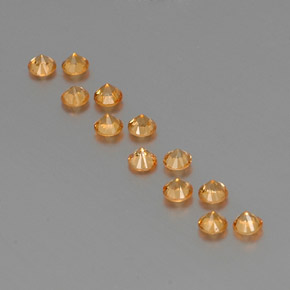 克拉天然锰铝榴石纱，圆形切割，VVS-VS