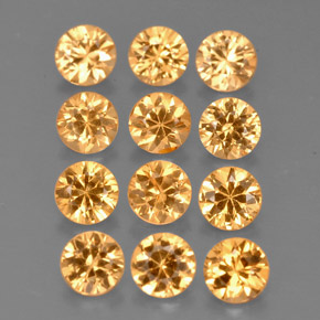 克拉天然锰铝榴石纱，圆形切割，VVS-VS