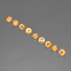 克拉天然锰铝榴石纱，圆形切割，VVS-VS