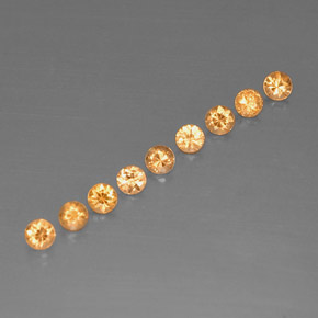 克拉天然锰铝榴石纱，圆形切割，VVS-VS