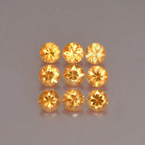 克拉天然锰铝榴石纱，圆形切割，VS