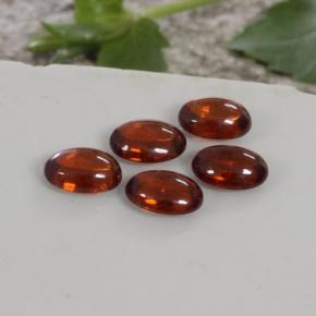 4.97天然橙色锰铝榴石，透明，6.5×4.7毫米，透明/半透明