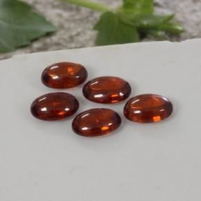 4.97天然橙色锰铝榴石，透明，6.5×4.7毫米，透明/半透明