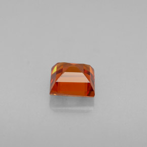 0.87克拉天然橙色锰铝榴石，方形，4.9×4.8毫米，VVS-VS