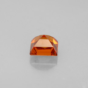 0.36克拉天然橙色锰铝榴石，方形，3.6×3.6毫米，VVS-VS