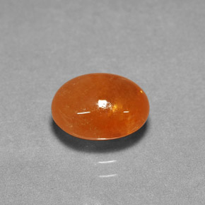 3.15克拉天然橙色锰铝榴石，椭圆形切割，9.1×6.8毫米，半透明
