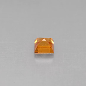 0.39克拉天然橙色锰铝榴石，方形，3.8×3.7毫米，VS