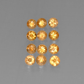 克拉天然锰铝榴石纱，圆形切割，VVS-VS