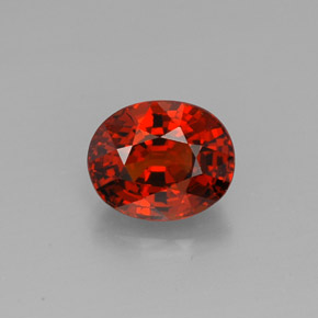 2.43克拉天然橙色锰铝榴石，椭圆形切割，8.3×6.8毫米，VVS-VS