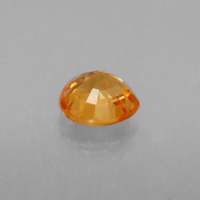 0.95克拉天然橙色锰铝榴石，梨形，5.8×5.6毫米，VS