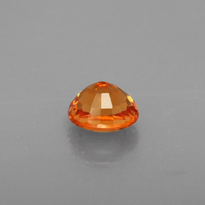 0.84克拉天然橙色锰铝榴石，椭圆形切割，5.3×4.6毫米，VVS-VS