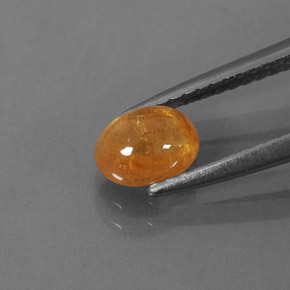 1.17克拉天然橙色锰铝榴石，透明，6.3×4.6毫米，透明/半透明