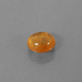 0.96克拉天然橙色锰铝榴石，透明，6×5毫米，透明/半透明