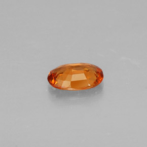 0.45克拉天然橙色锰铝榴石，椭圆形切割，5.7×3.9毫米，VS