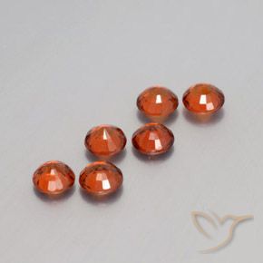 2.22克拉天然锰铝榴石纱，圆形的，VS