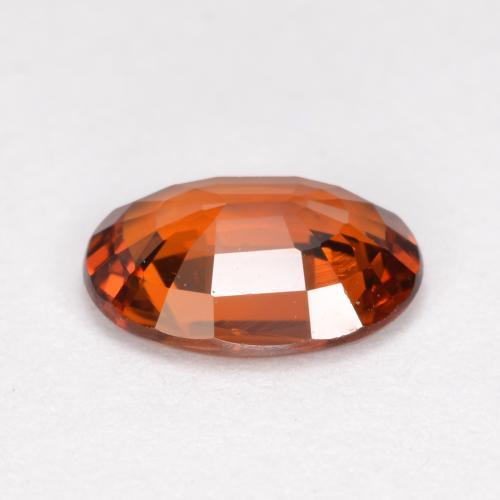 0.98克拉天然橙色锰铝榴石，椭圆形切割，7.3×5.3毫米，VVS-VS