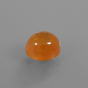 6.08克拉天然橙色锰铝榴石，椭圆形切割，9.4×8.5毫米，透明