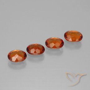 2.95天然橙色锰铝榴石，椭圆形切割，6.2×4.9毫米，VVS-VS
