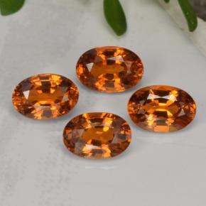 2.95天然橙色锰铝榴石，椭圆形切割，6.2×4.2毫米，VVS-VS