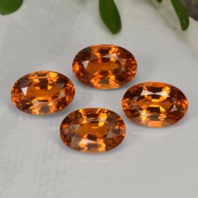 2.95天然橙色锰铝榴石，椭圆形切割，6.2×4.2毫米，VVS-VS