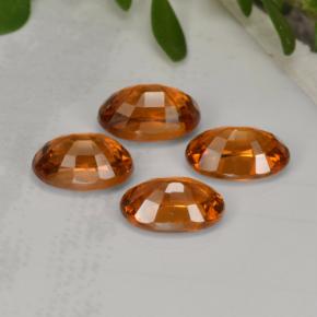 2.95天然橙色锰铝榴石，椭圆形切割，6.2×4.2毫米，VVS-VS