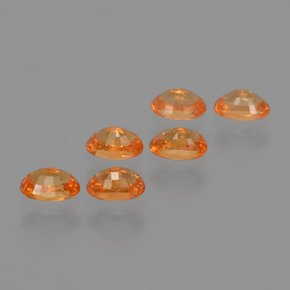 2.40天然橙色锰铝榴石，椭圆形切割，5×3.3毫米，VS