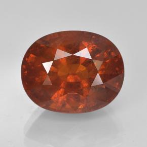 7.90克拉天然橙色锰铝榴石，椭圆形切割，12.1×9.7毫米，VS-SI