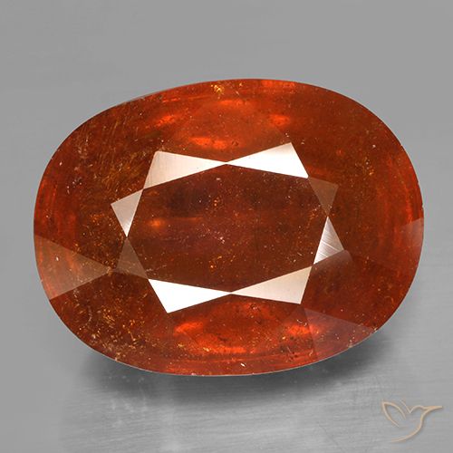 23.80ct 天然 火橙 锰铝榴石纱, 椭圆形, SI