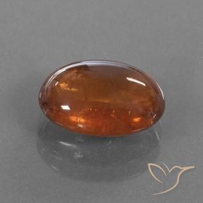 4.96克拉天然锰铝榴石纱，椭圆形，半透明