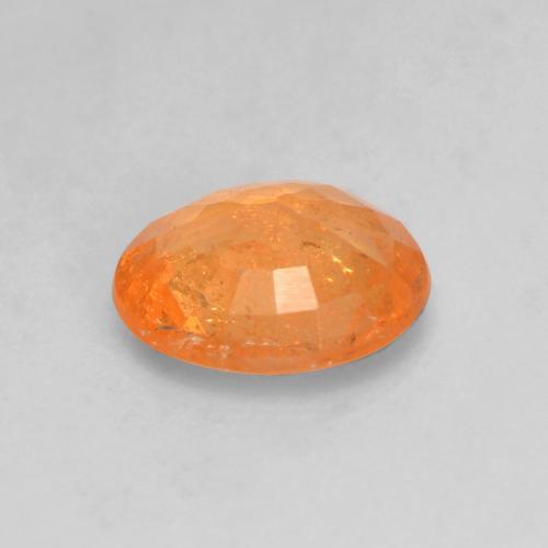 0.94克拉天然橙色锰铝榴石，椭圆形切割，6.7×5.5毫米，VS-SI
