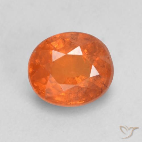 0.74ct 天然 火橙 锰铝榴石纱, 椭圆形, VS-SI