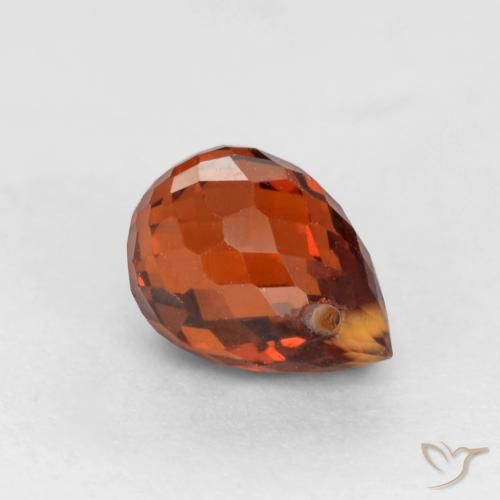 0.98ct 天然 中红 锰铝榴石纱, 泪滴形, VS