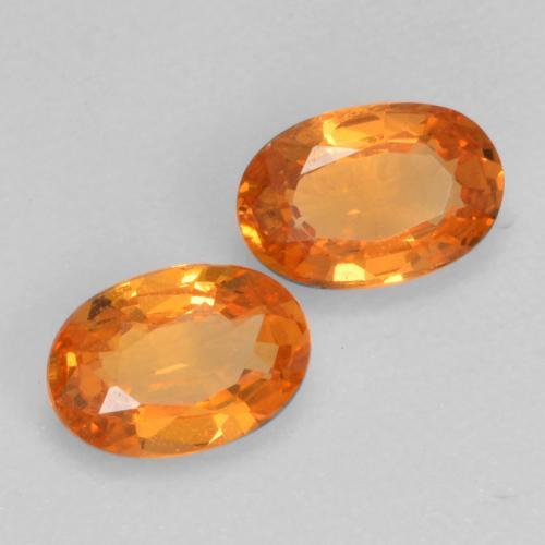 0.93天然橙色锰铝榴石，椭圆形切割，5.7×3.8毫米，VVS-VS
