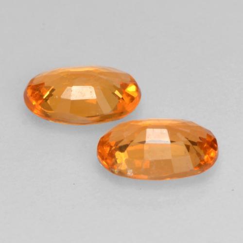 0.93天然橙色锰铝榴石，椭圆形切割，5.7×3.8毫米，VVS-VS