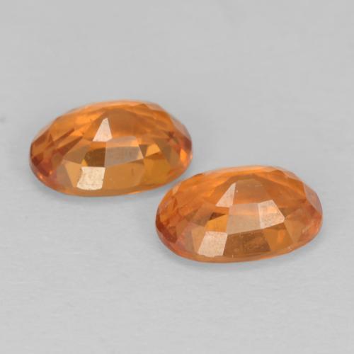 1.42天然橙色锰铝榴石，椭圆形切割，5.9×4.1毫米，VS-SI