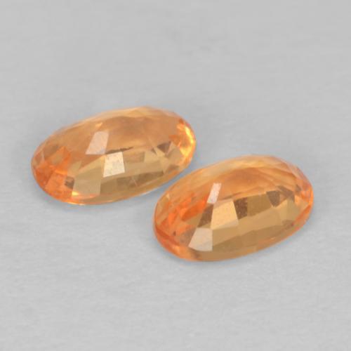 0.64天然橙色锰铝榴石，椭圆形切割，4.8×3.3毫米，VS