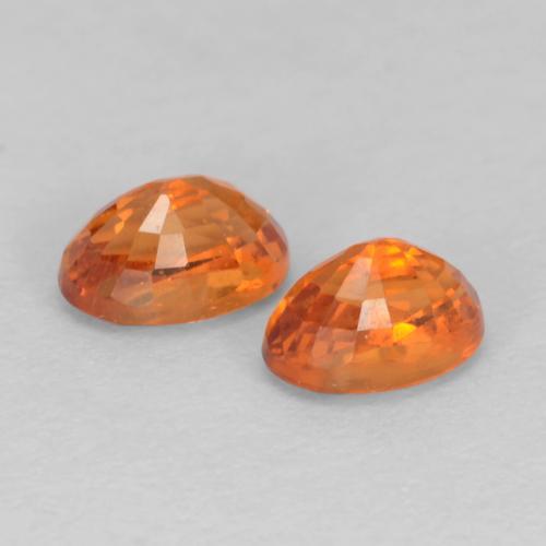 0.95天然橙色锰铝榴石，椭圆形切割，5.1×3.5毫米，VS
